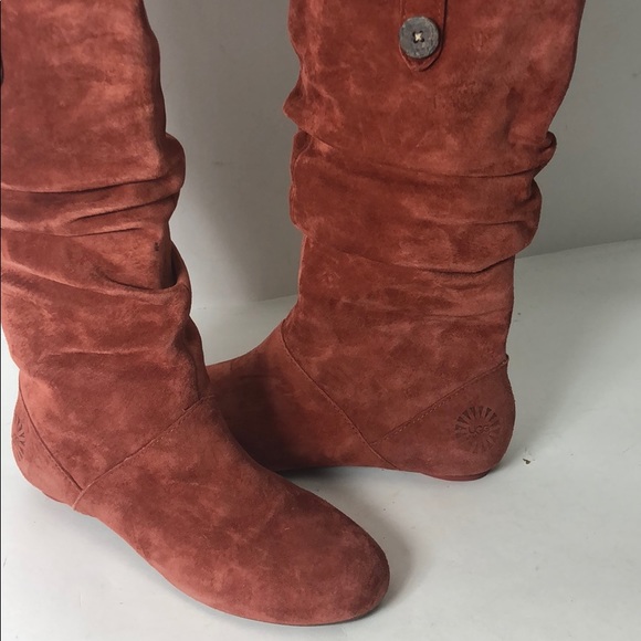 Ugg Boots Highkoo Amber Brown Flat shoes New 7 - Picture 2 of 8